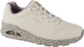 Skechers Uno Safari Time Polyurethaan Dames Witte Leopard Sneakers - Beige
