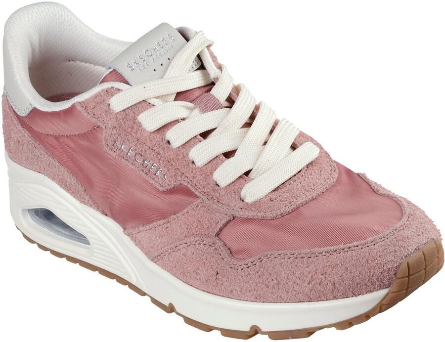 Skechers Uno Vintage Dayz Dames Sneakers Van Leer In Het Roze