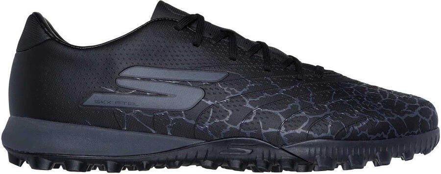 Skechers Voetbalschoenen voor heren met crackle-effect (Zwart Zilver)