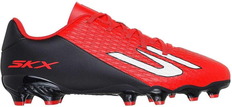 Skechers Voetbalschoenen voor kinderen voor stevige ondergrond (Pro-model) (Rood Zwart)