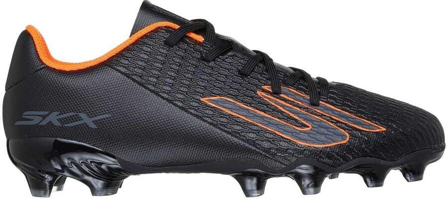 Skechers Voetbalschoenen voor kinderen voor stevige ondergrond (Pro-model) (Zwart Oranje)