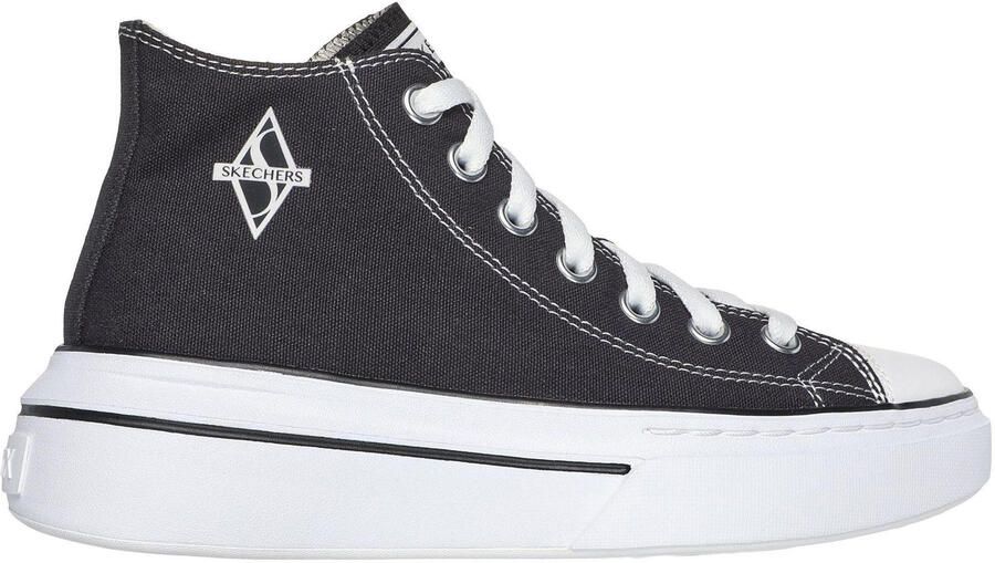 Skechers Vrouwen dames Lace Up Trainers (Zwart Wit)