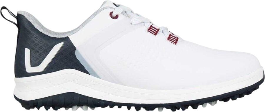 Slazenger Dames V-serie leren golfschoenen met spikes (Wit Marine)