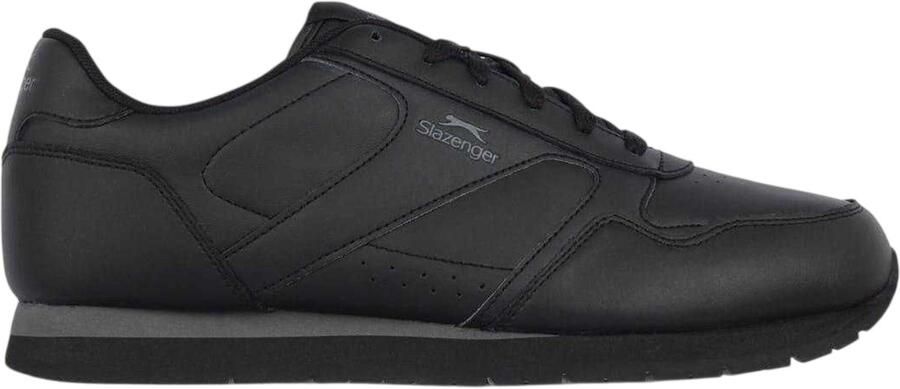 Slazenger Klassieke sneakers van gecoat leer voor heren (Zwart Kool)