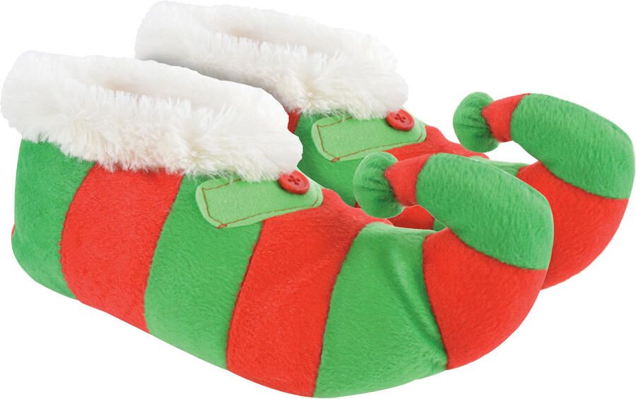 Slumberzzz Nieuwigheid Kinderen Kerst Elf Pantoffels Rood Groen
