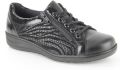 Solidus 29001-01001-k dames veterschoenen sportief - Zwart