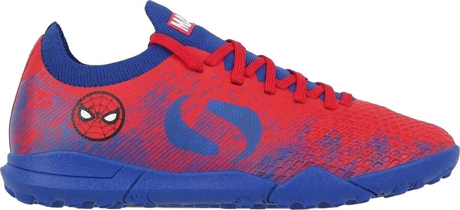 Sondico Blaze Spider- -sportschoenen met kunstgraszool voor kinderen (Rood Blauw)