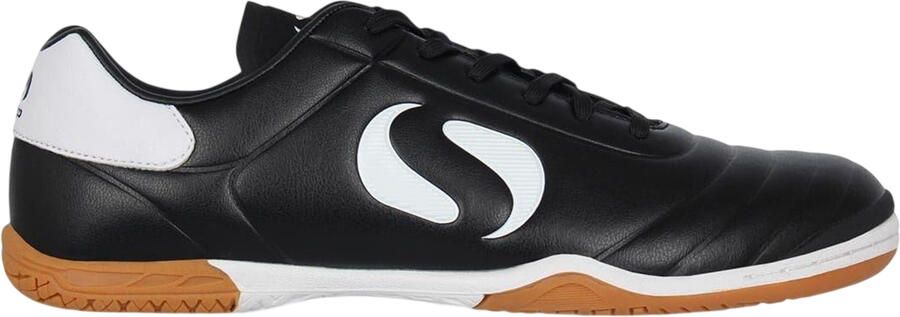 Sondico Heren Strike Leren Binnenvoetbalschoenen (Zwart Wit)