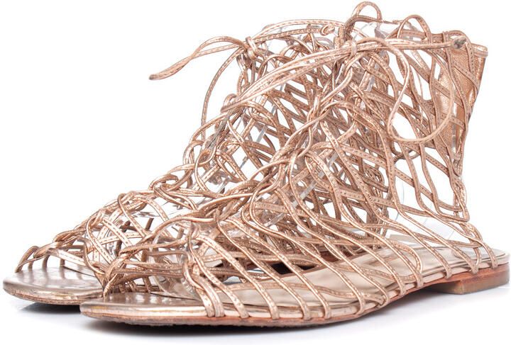 Sophia Webster Pre-owned Sophia Webster Delphine metallic leren sandalen