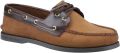 Sperry Authentic 2 Eye Leer Heren Bruine Combi Bootschoenen - Bruin