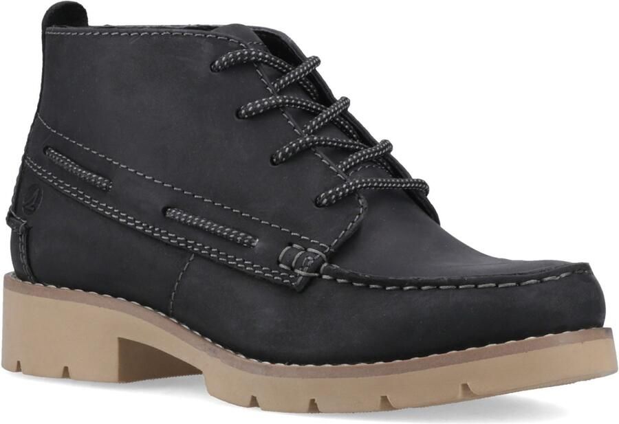 Sperry Savanna Leren Dames Zwarte Laarzen