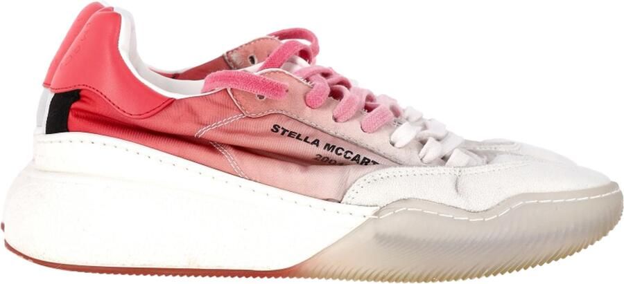 Stella McCartney Pre-owned Stella McCartney Loop Ombre Sneakers in roze en witte polyester