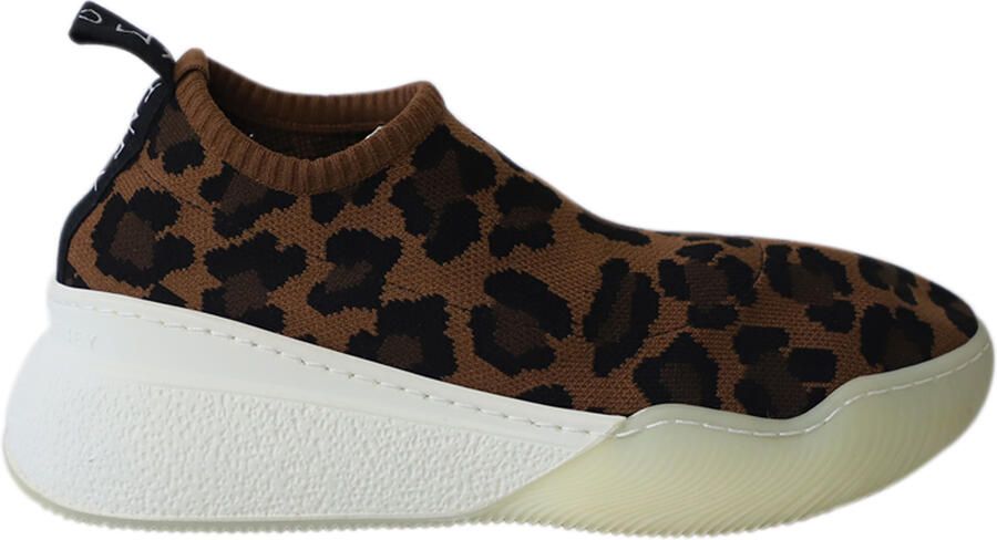 Stella McCartney Pre-owned Stella McCartney Slip-On Sneakers in Luipaardprint Jacquard Brei