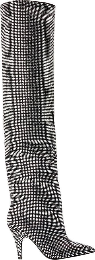 Steve Madden Dames Mazer R Leren Thigh-High Boots (Zwart)