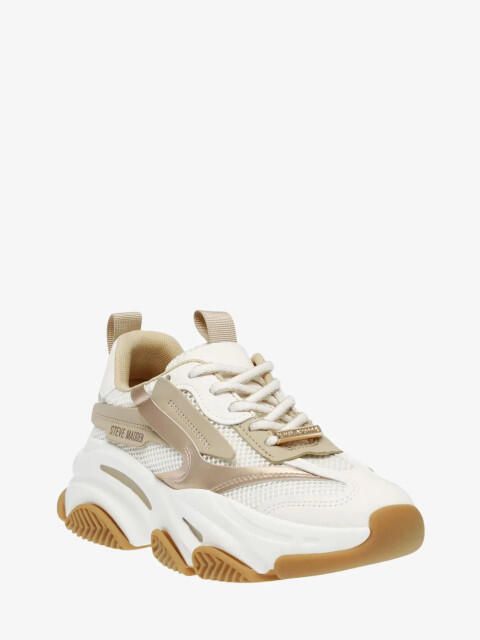 Steve Madden Dames sneaker possession-e coconut milk bronze