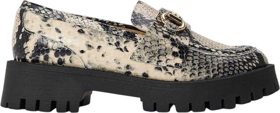 Steve Madden Dames Slangenprint Loafers (Licht Beige)