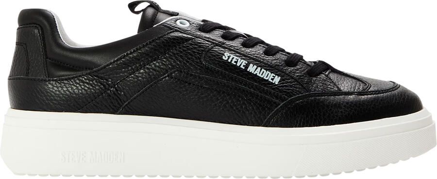 Steve Madden Heren Orlando leren sneakers (Zwart)