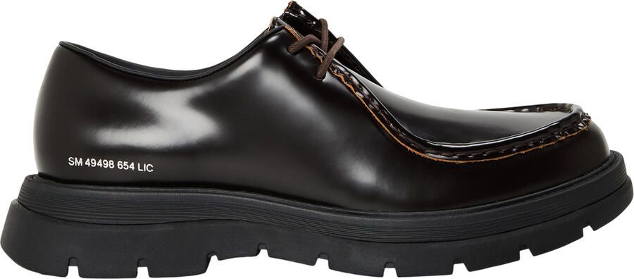 Steve Madden Heren Reice leren muiltjes zonder achterkant (Bruin)