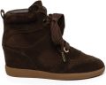Steve Madden Mables brown suede hoge sneakers dames - Bruin