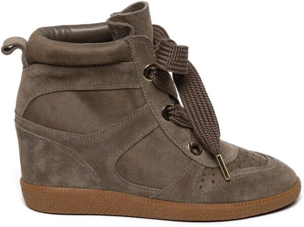 Steve Madden Mables taupe suede hoge sneakers dames