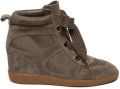 Steve Madden Mables taupe suede hoge sneakers dames - Bruin