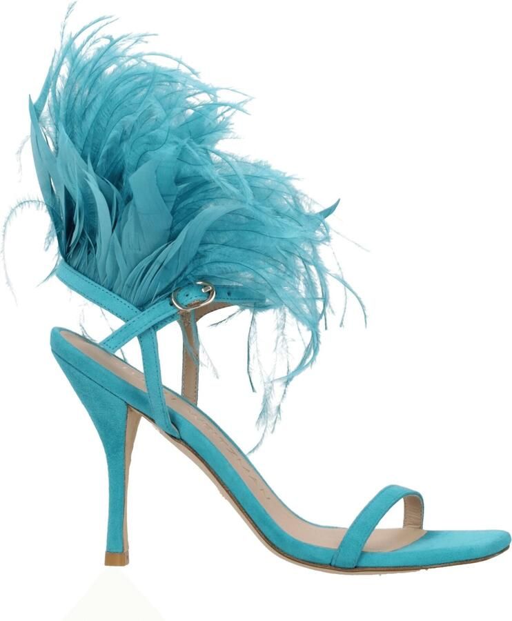 Stuart Weitzman Groene Leren Stiletto Hakken Sandalen