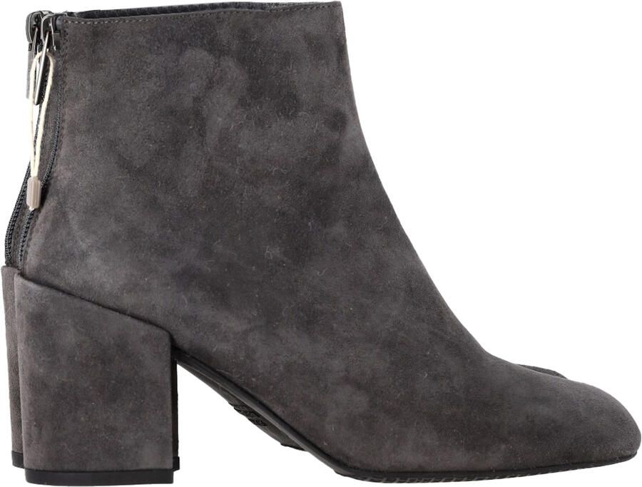 Stuart Weitzman Pre-owned Stuart Weitzman Bacari Block-eel Enkellaarzen in Grijs Suède