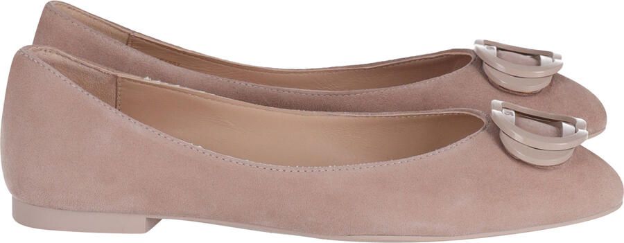 Stuart Weitzman Pre-owned Stuart Weitzman Ballerina's in Crème Suède