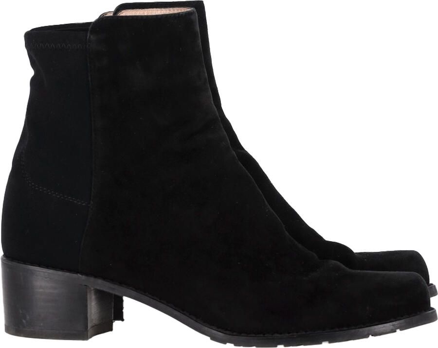 Stuart Weitzman Pre-owned Stuart Weitzman Enkelboots in Zwart Suède