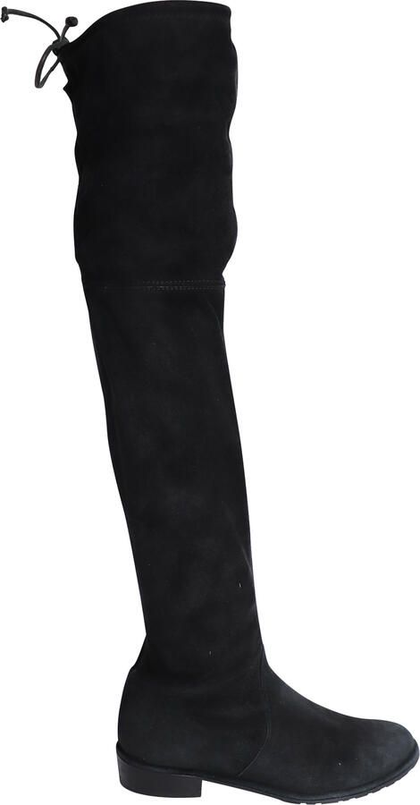Stuart Weitzman Pre-owned Stuart Weitzman Lowland Knie Hoge Laarzen in Zwart Suède