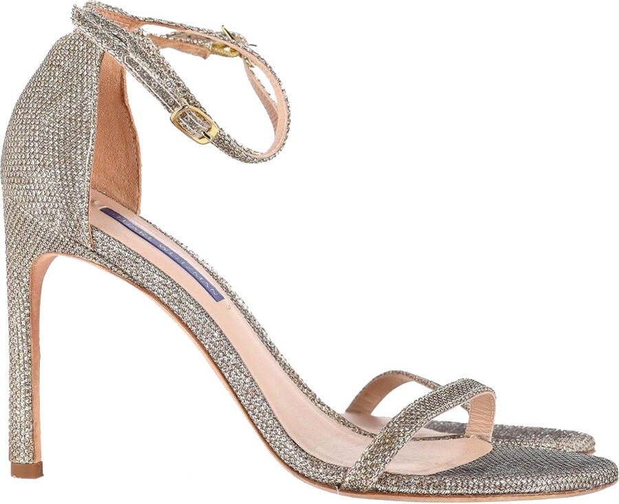 Stuart Weitzman Pre-owned Stuart Weitzman Nudist Sandalen in Gouden Synthetisch