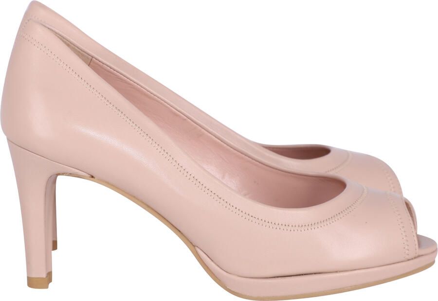 Stuart Weitzman Pre-owned Stuart Weitzman Peep Toe Pumps in Roze Leder
