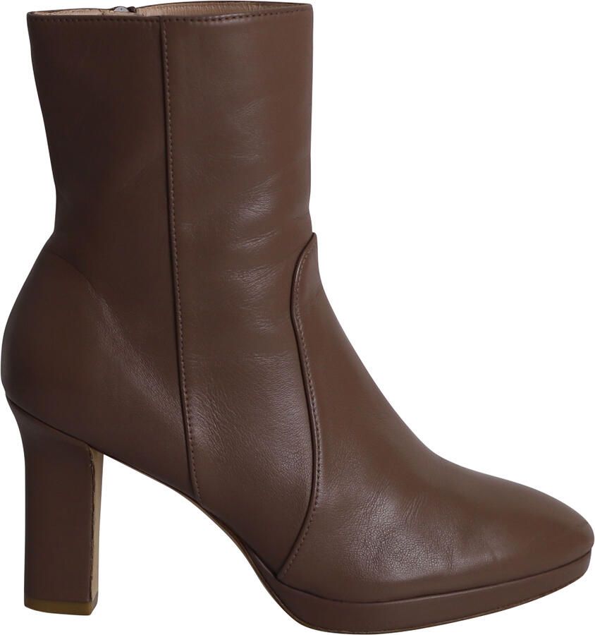Stuart Weitzman Pre-owned Stuart Weitzman Rosalind 90 Platform Enkellaarsjes in Bruin Leer