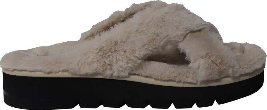 Stuart Weitzman Pre-owned Stuart Weitzman Roza Lift Slides Sandalen in Crème Nepp Console