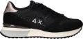Sun68 Stargirl glitter logo Sneakers Dames - Zwart