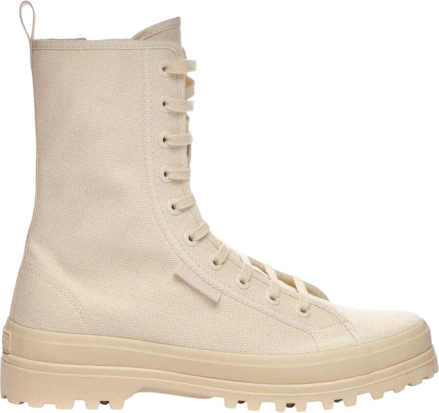 Superga Dames 2341 Alpina Canvas Platformlaarzen (Ruw Beige)