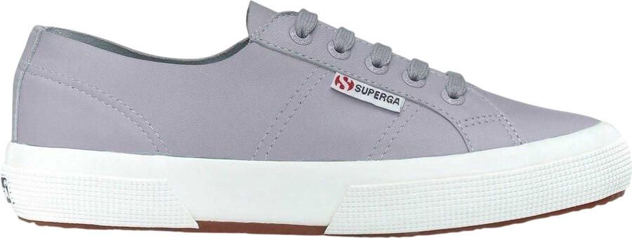 Superga Dames platte schoenen van nappaleer (Blauw)