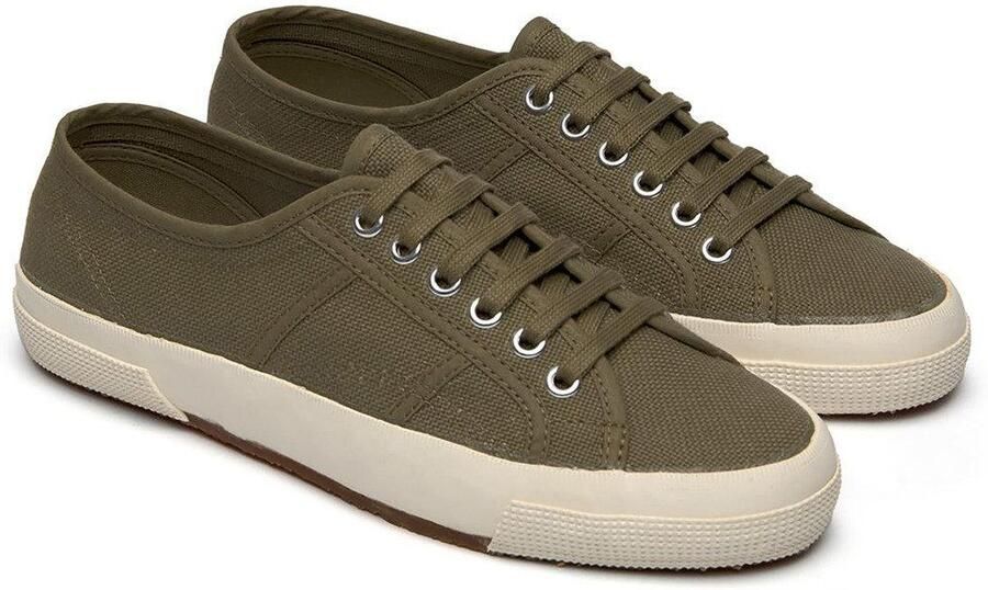 Superga Dames-sportschoenen uit 1925 gemaakt in Italië (Groen Tortora Ivorkleurig)