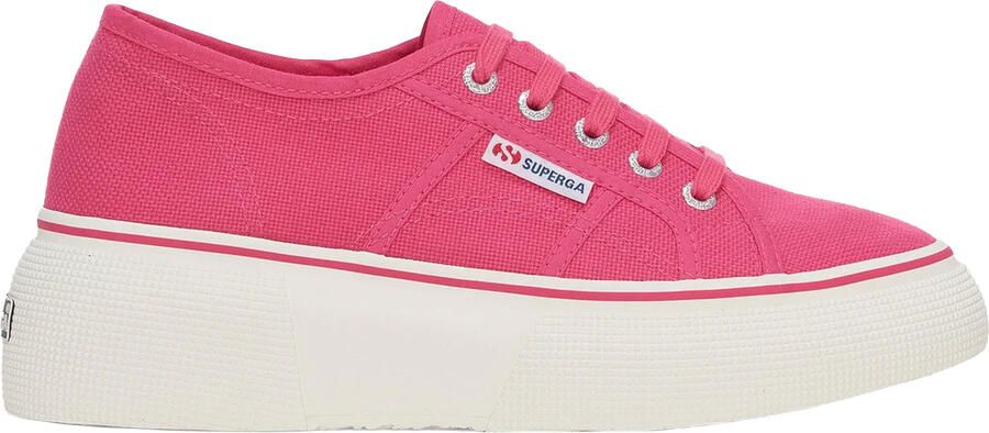 Superga Dames 2287 Bubble Line Trainers (Fuchsia Roze Avorio)