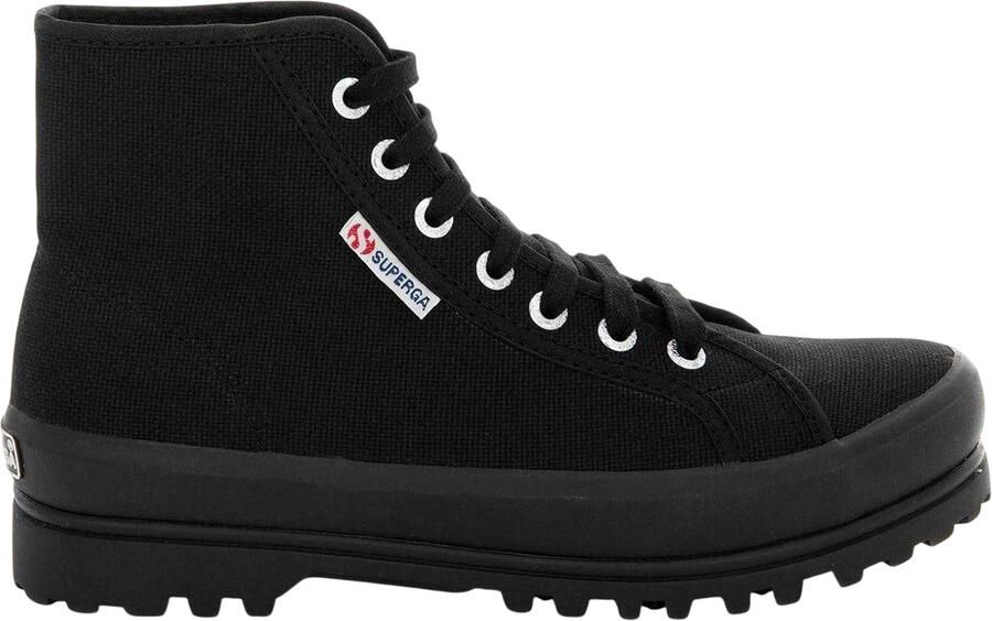 Superga Dames 2341 Alpina Canvas Hoge Top Schoenen (Zwart)