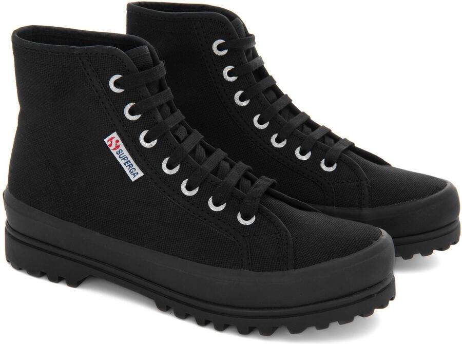 Superga Dames 2341 Cotu Alpina Hoge Tops (Zwart)