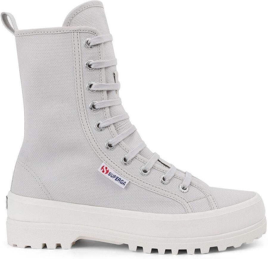 Superga Dames 2641 Alpina Hoge Tops (Grijs Zilver Avorio)