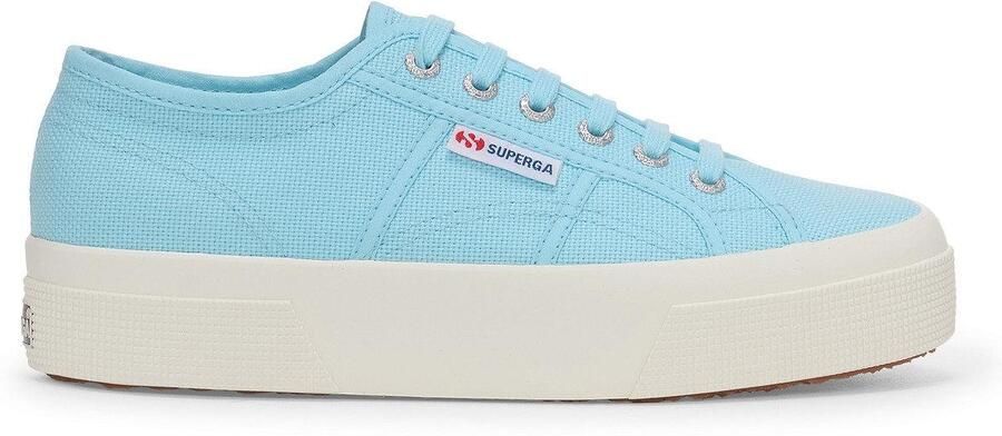 Superga Dames 2740 Veterschoenen (Kristal Azul Avorio)