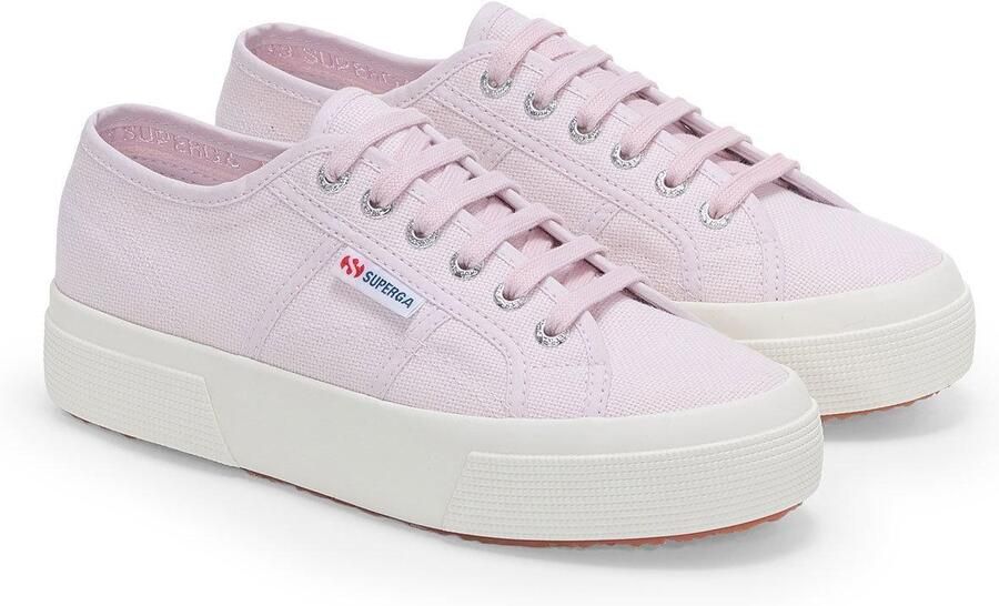 Superga Dames 2740 Veterschoenen (Violet Avorio)