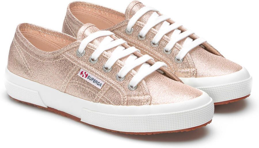 Superga Dames 2750 Lamew Metallic Trainers (Roze platina)