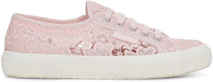 Superga Dames 2750 Macramé Sportschoenen (Roze Ish Avorio)