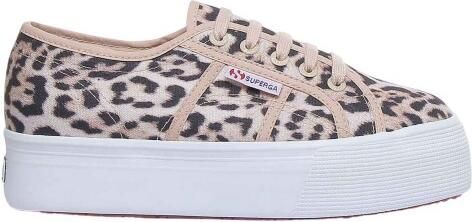 Superga Dames 2790 Jaguar Print Trainers (Beige)