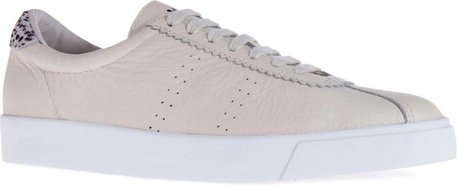 Superga Dames 2843 Club S Dalmatiërprint Tumbled Leather Trainers (Beige Gesso)
