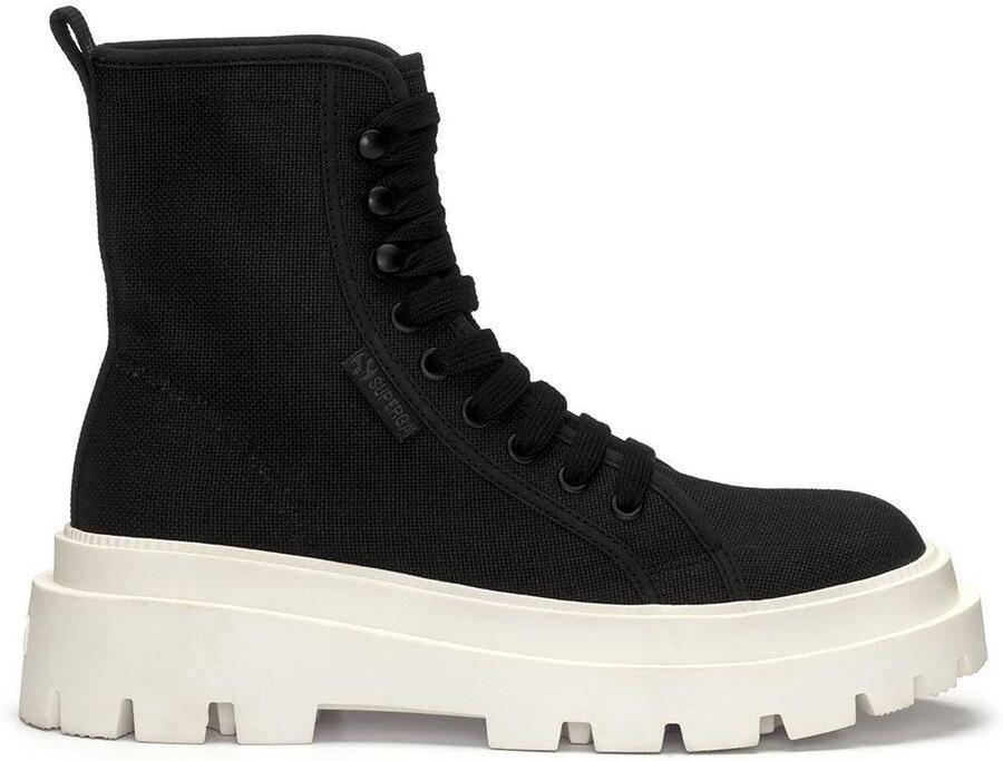 Superga Dames 3051 Alpina Apex Schoenen (Zwart Wit Avorio)
