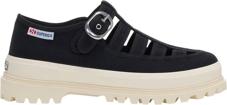 Superga Dames 3541 Alpina Gurkha Vissers Sandalen (Zwart Off Wit)